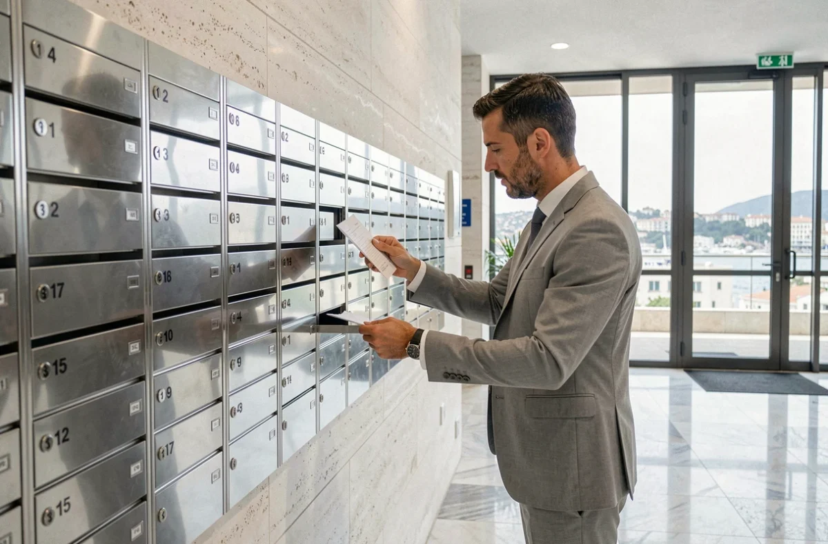 Boîtes aux lettres professionnelles dans un centre de domiciliation d'entreprise à Antibes