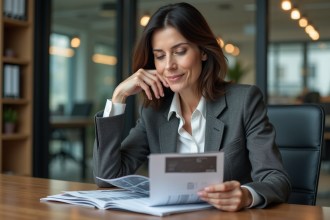Femme d affaires en réunion dans un bureau lumineux